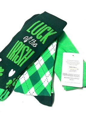 'Luck of the Irish' Green Men's Socks - 3 Pack